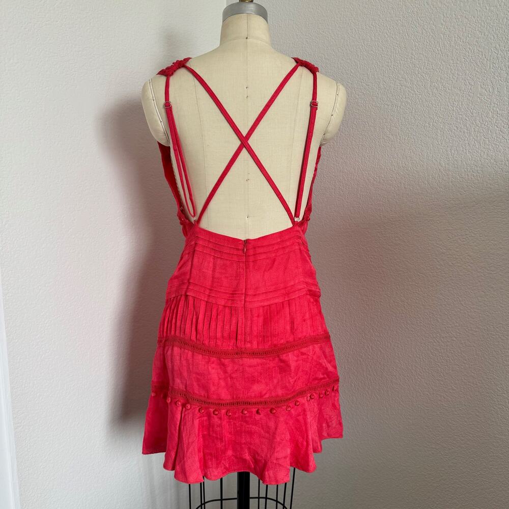 IRO Paris | NWT "Pavi" Mini Dress with Open Back and Pom Pom Details Size 36 - Picture 3 of 11